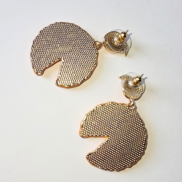 APPLE CHERRY PIE EARRINGS - COLORFUL ENAMEL for PIERCED EARS - Picture 3 of 5